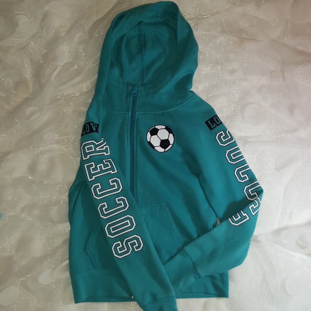 Green Love Soccer hoodie